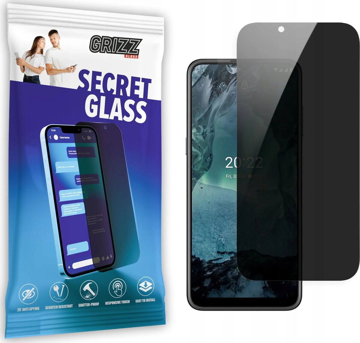 Aizsargstikls ar privātumu GrizzGlass SecretGlass priekš