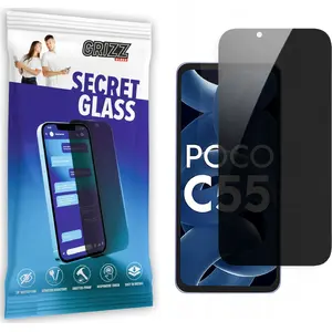 Закалённое приватное защитное стекло GrizzGlass для Xiaomi Poco C55