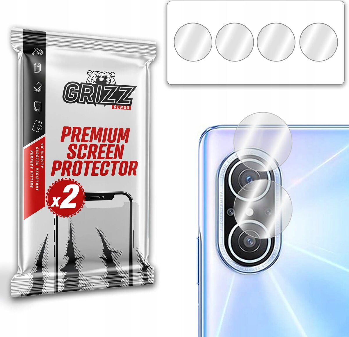GrizzGlass HybridGlass aizsargstikls kamerai Huawei Nova