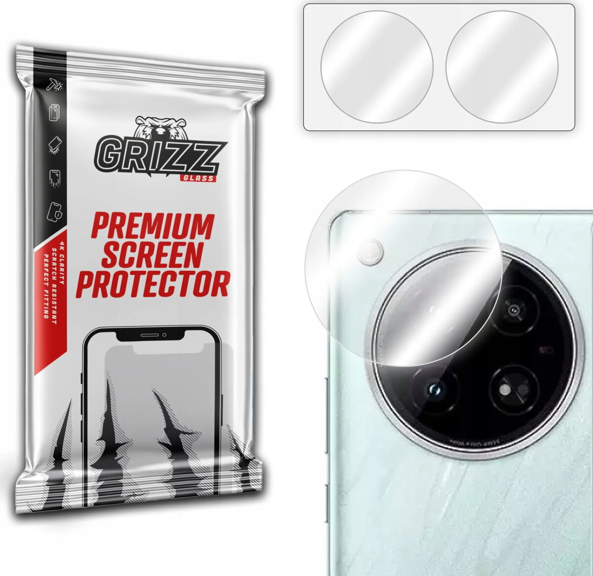 Kameras aizsargstikls GrizzGlass HybridGlass priekš Infinix