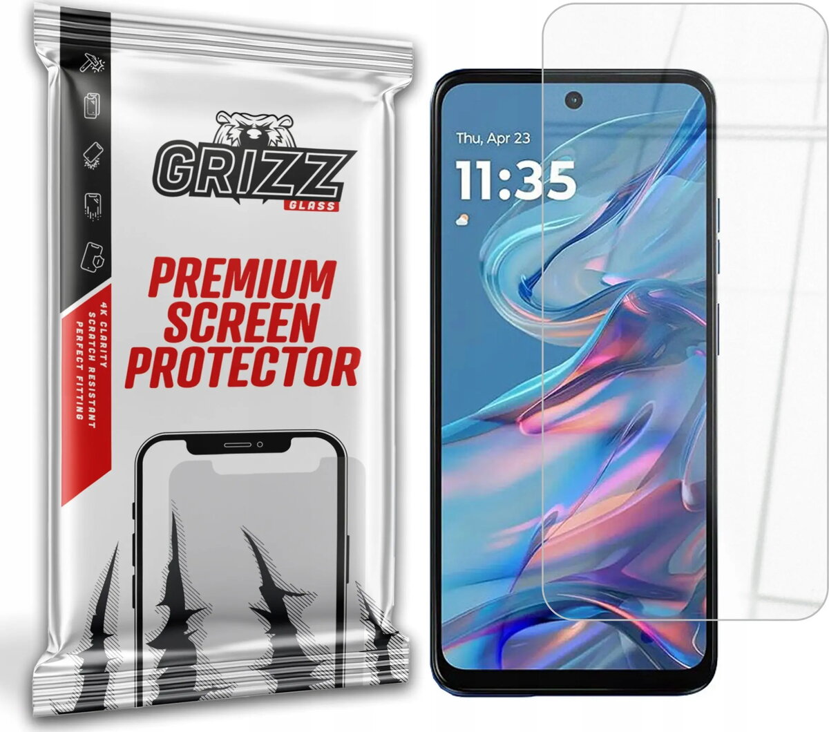 Hibrīdais ekrāna aizsargstikls GrizzGlass priekš Motorola