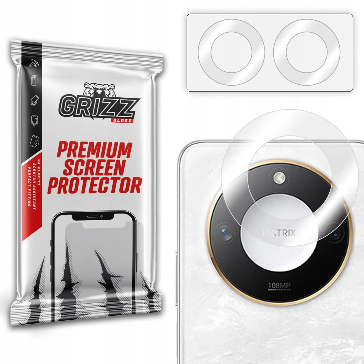 Kameras aizsargstikls GrizzGlass HybridGlass priekš Honor