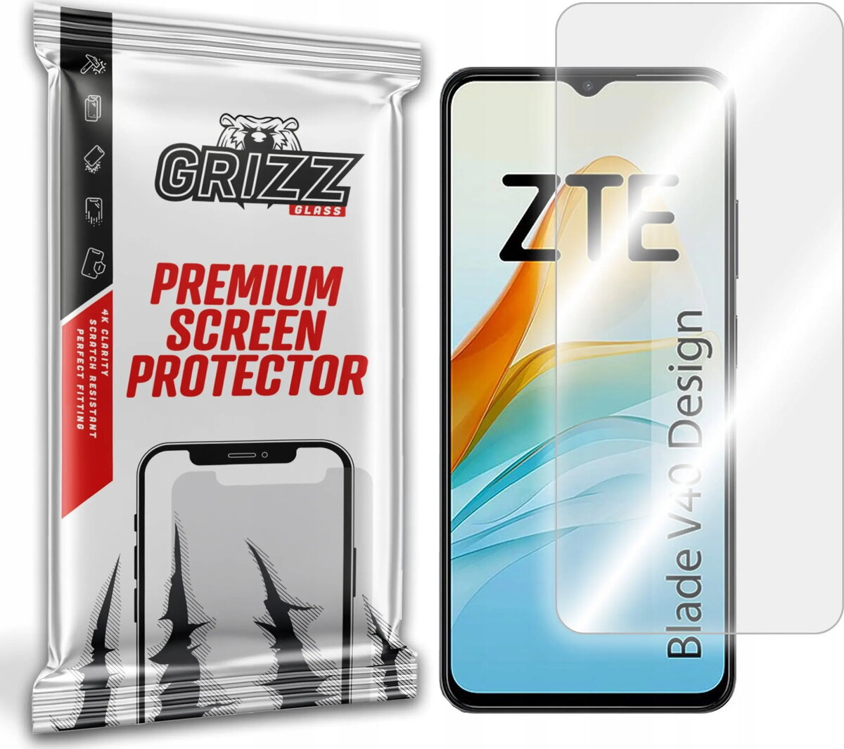 Hibrīda aizsargstikls GrizzGlass priekš ZTE Blade