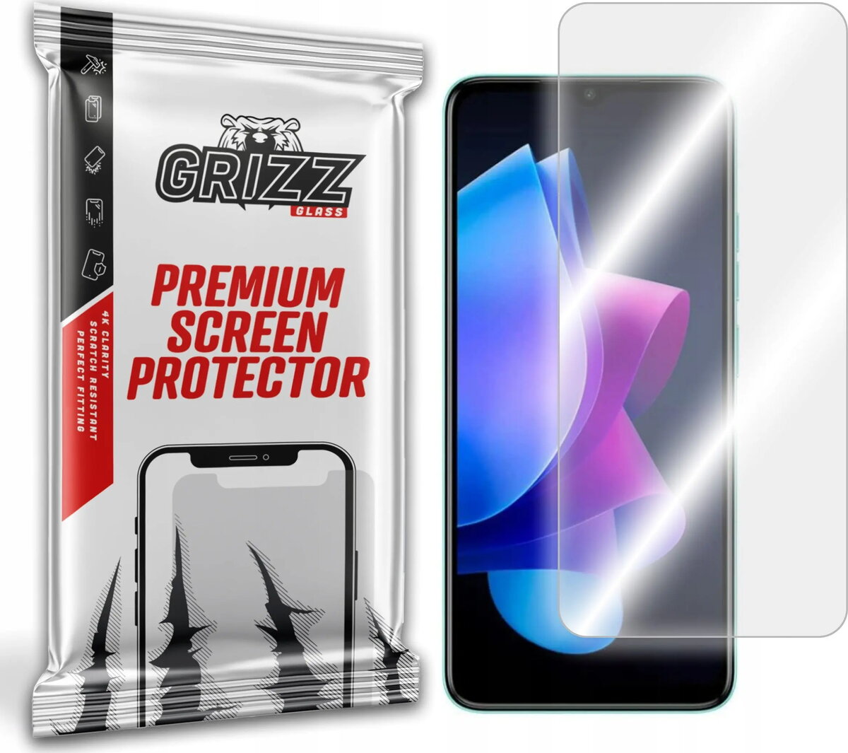 Ekrāna aizsargs GrizzGlass HybridGlass priekš Tecno