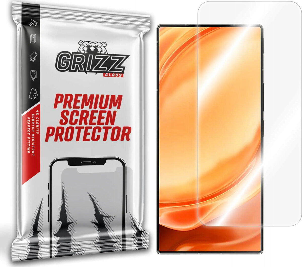 Ekrāna aizsargstikls GrizzGlass HybridGlass priekš ZTE