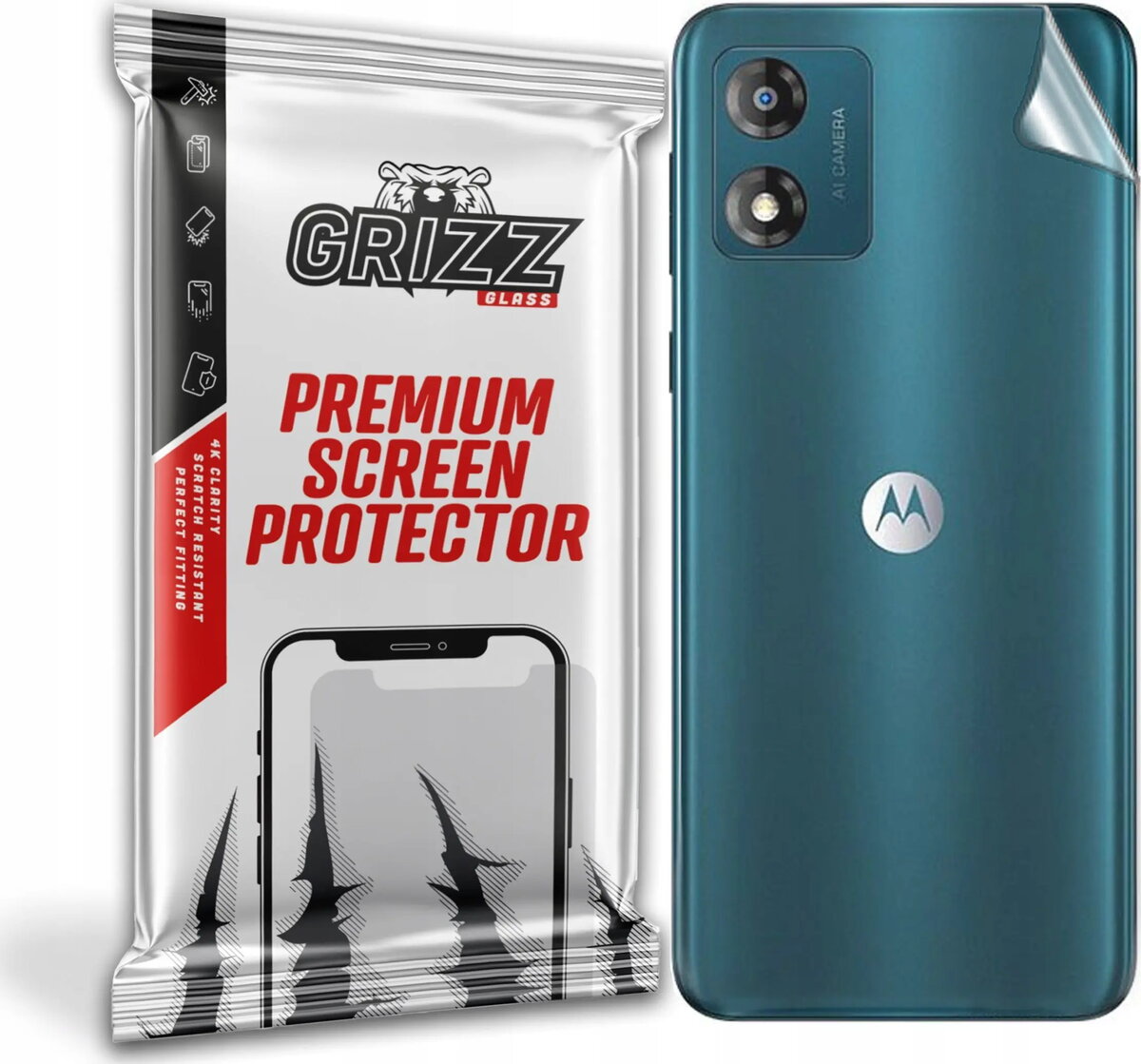 Aizmugures aizsargstikls GrizzGlass priekš Motorola Moto