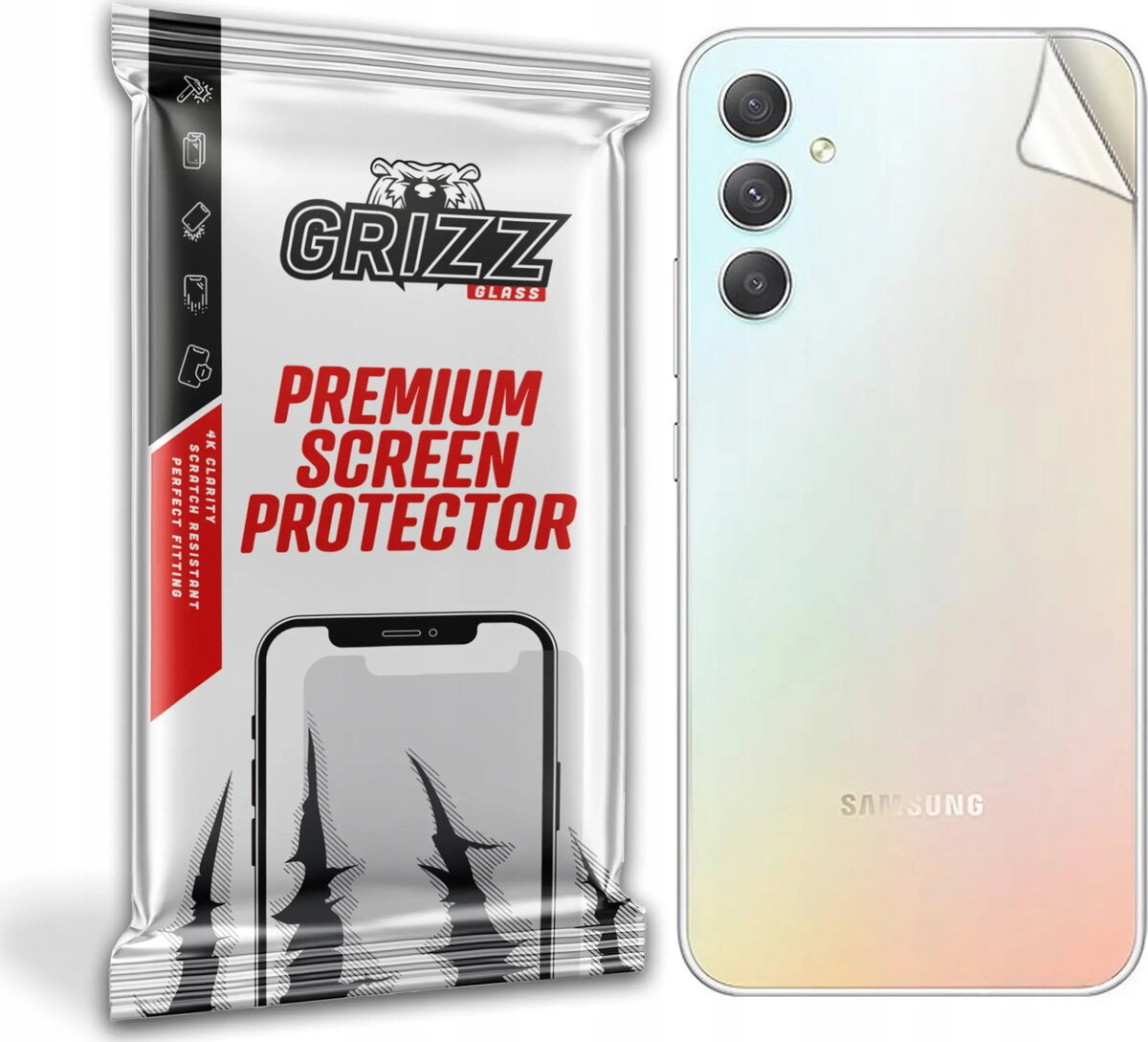 Aizmugures aizsargplēve GrizzGlass SatinSkin priekš Samsung