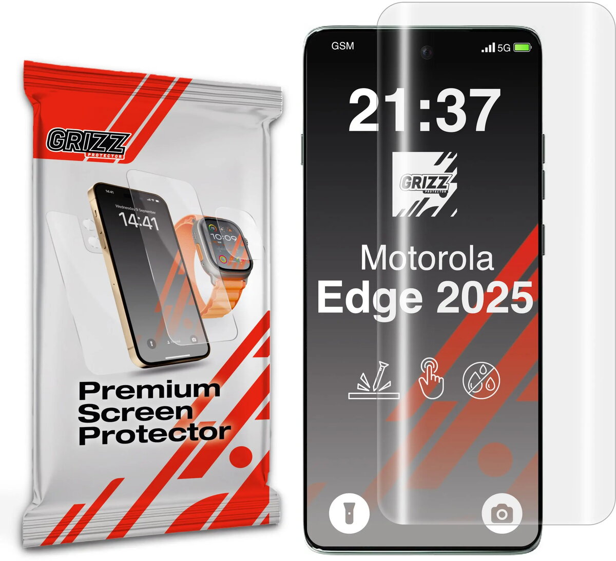 Hidroželeja plēve GrizzGlass Hydrofilm priekš Motorola