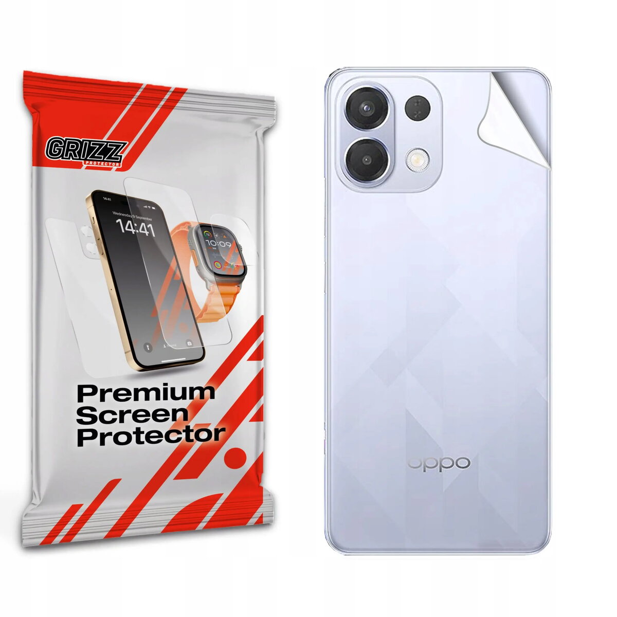 Aizmugures aizsargplēve GrizzGlass SatinSkin priekš Oppo