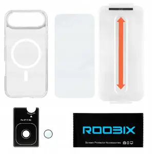 Screen and Camera Protection Set Roobix RX5153 for iPhone 17 Air (MagSafe case + tempered glass + lens protector)