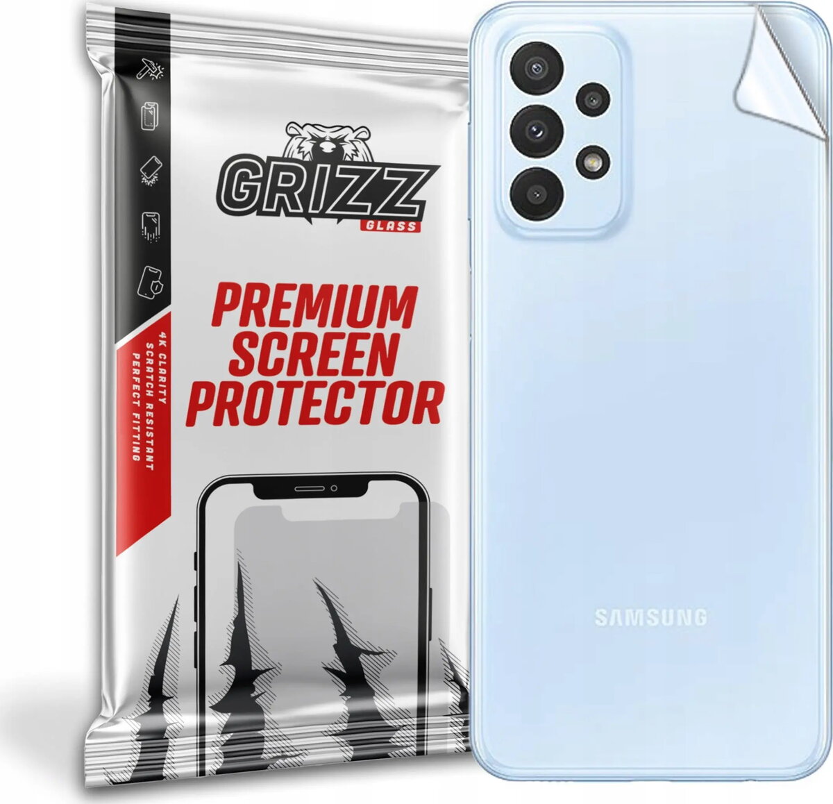 Aizsargplēve GrizzGlass aizmugurei Samsung Galaxy A23