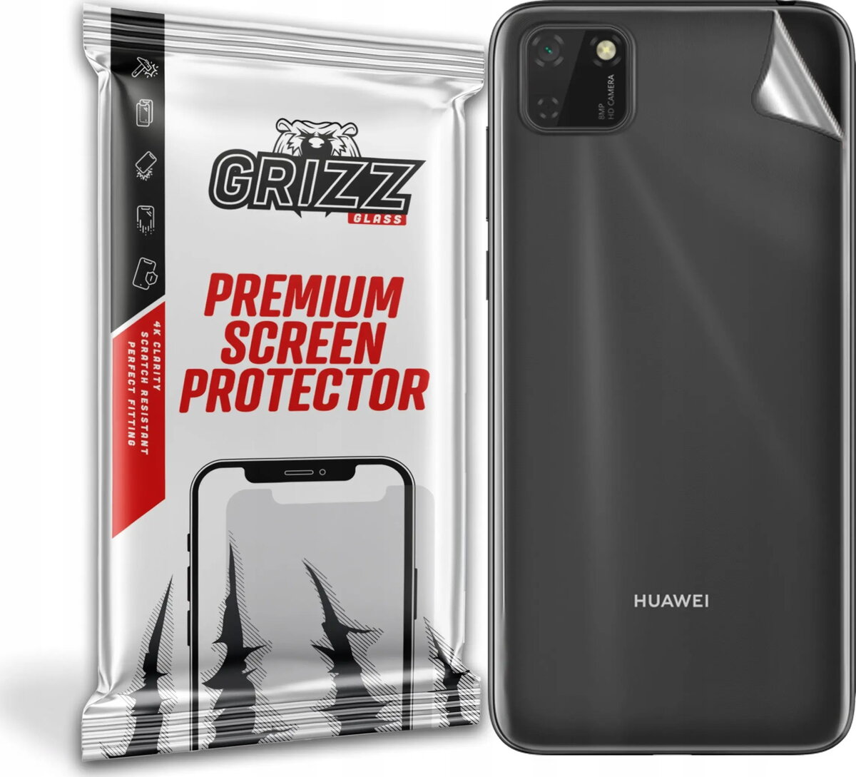 Aizmugurējā aizsargstikla GrizzGlass priekš Huawei Y5p