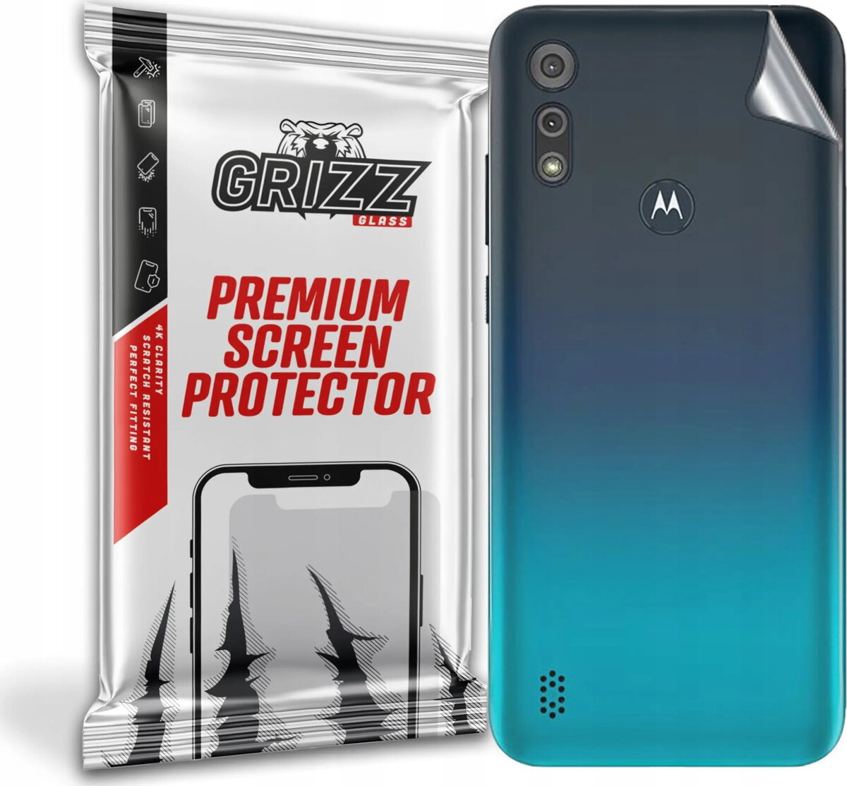 Aizmugures aizsargplēve GrizzGlass priekš Motorola Moto