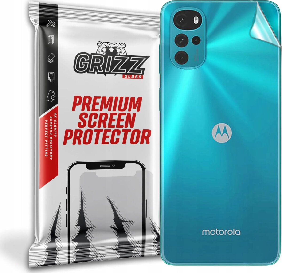 GrizzGlass aizmugures plēve priekš Motorola Moto