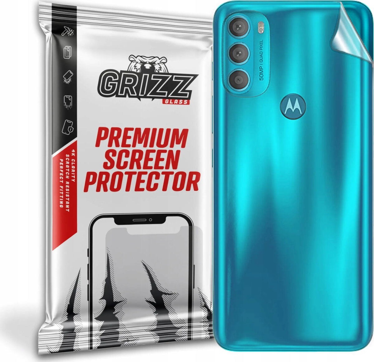 Aizmugures stikla aizsargs GrizzGlass priekš Motorola