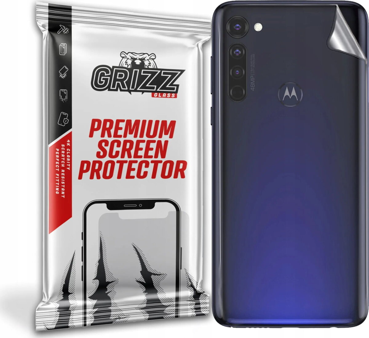 Aizmugures aizsargplēve GrizzGlass priekš Motorola Moto