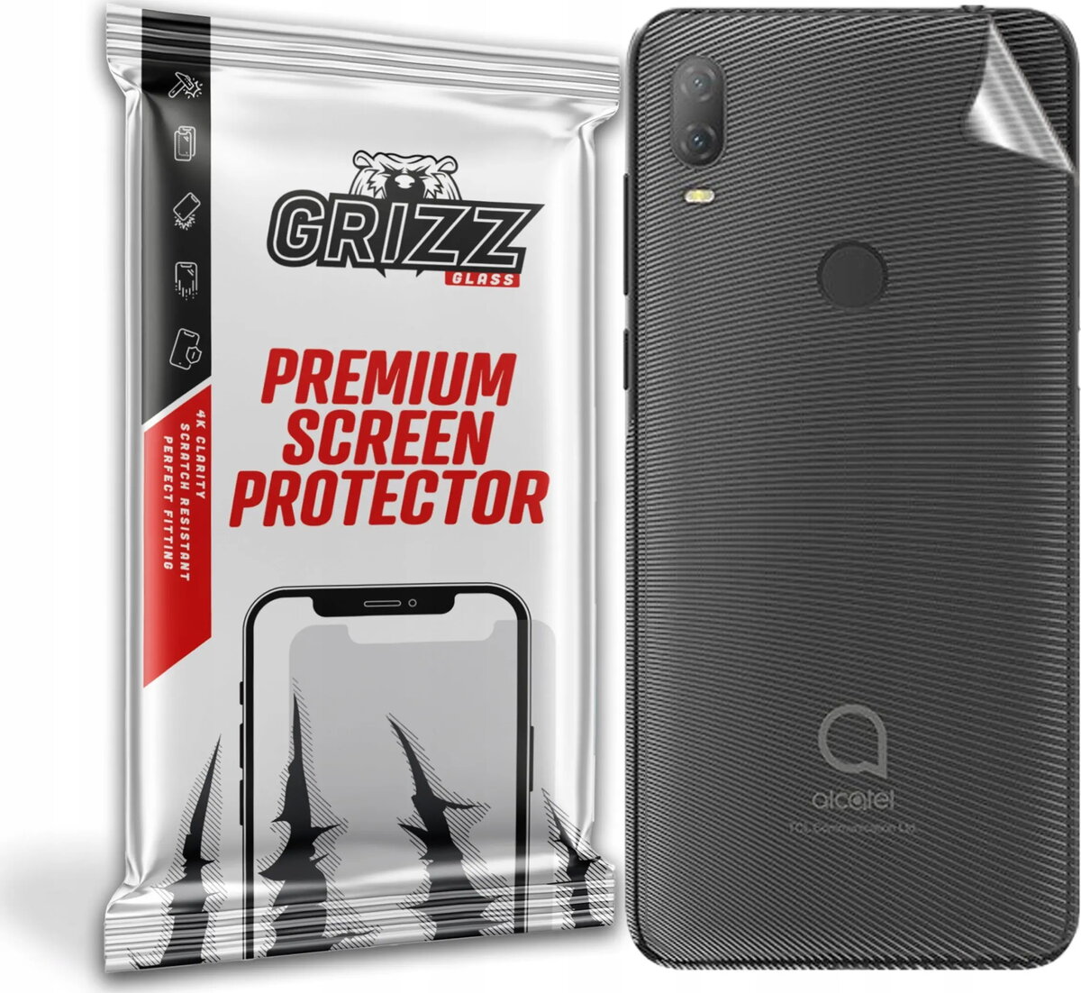 Aizmugures stikls GrizzGlass priekš Alcatel 1V