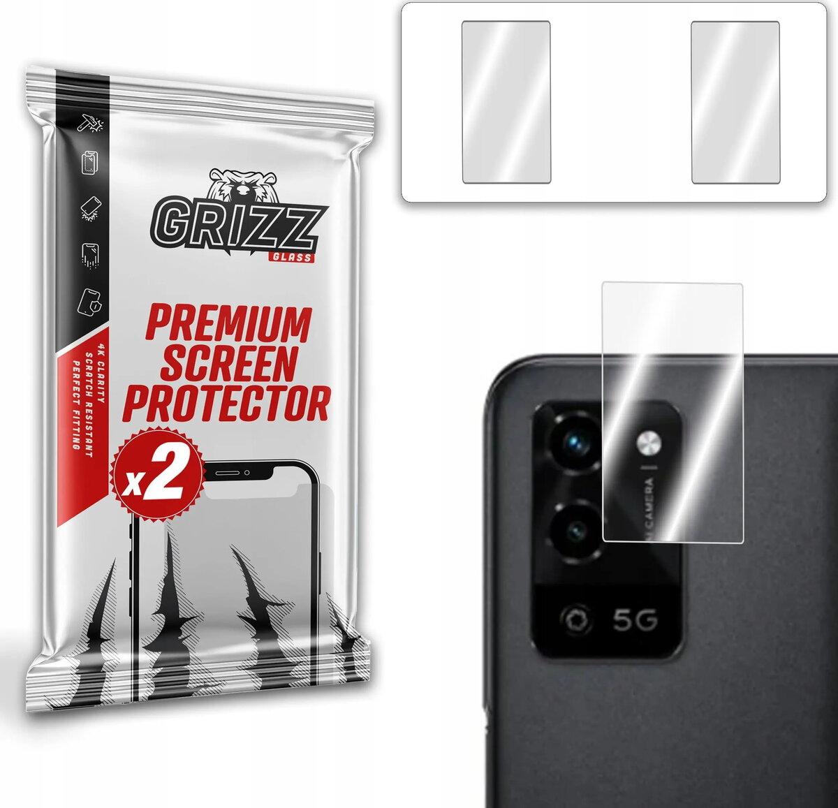 Kamera stikls GrizzGlass HybridGlass priekš Oppo