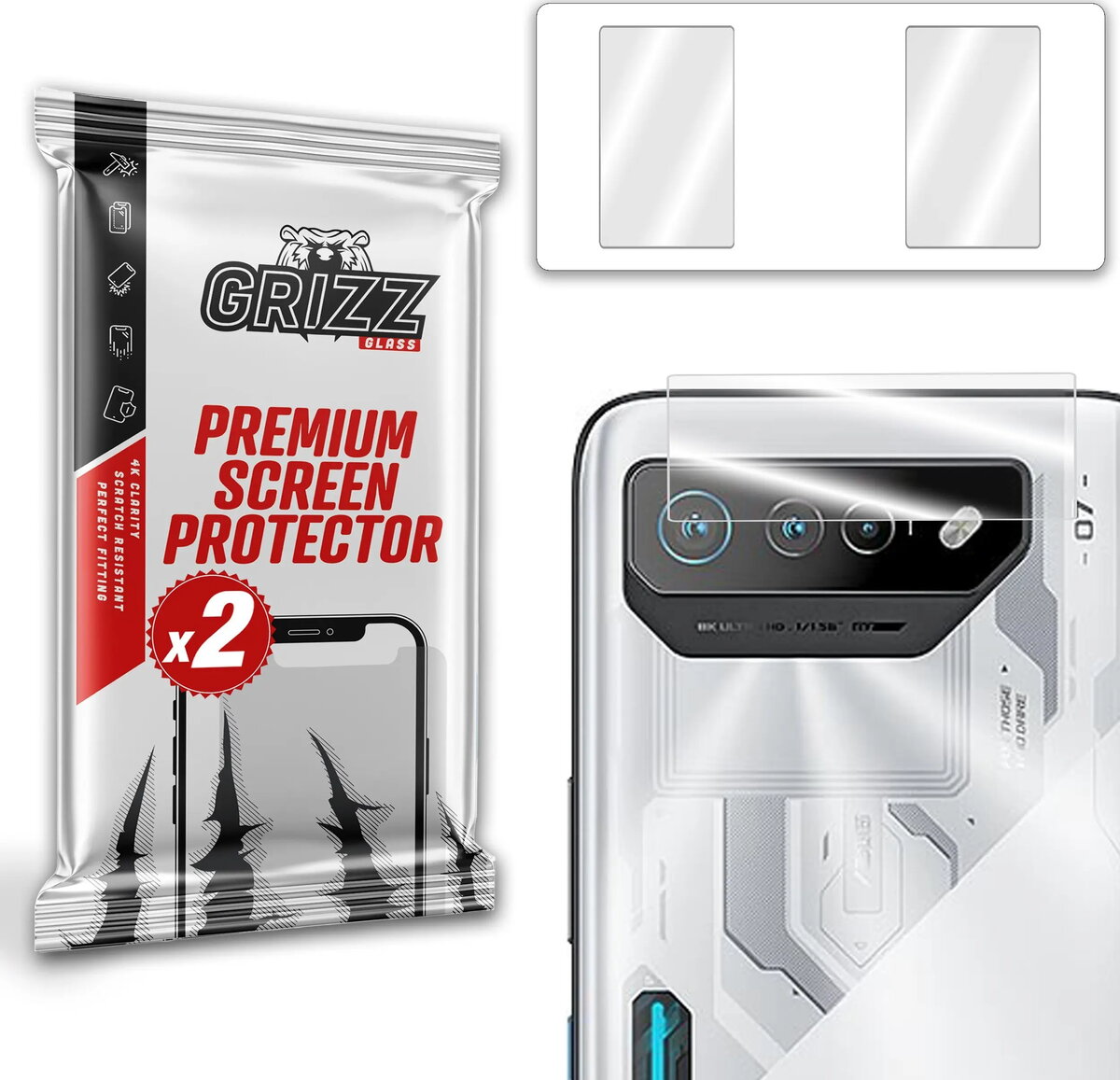 GrizzGlass HybridGlass kameras stikls priekš Asus