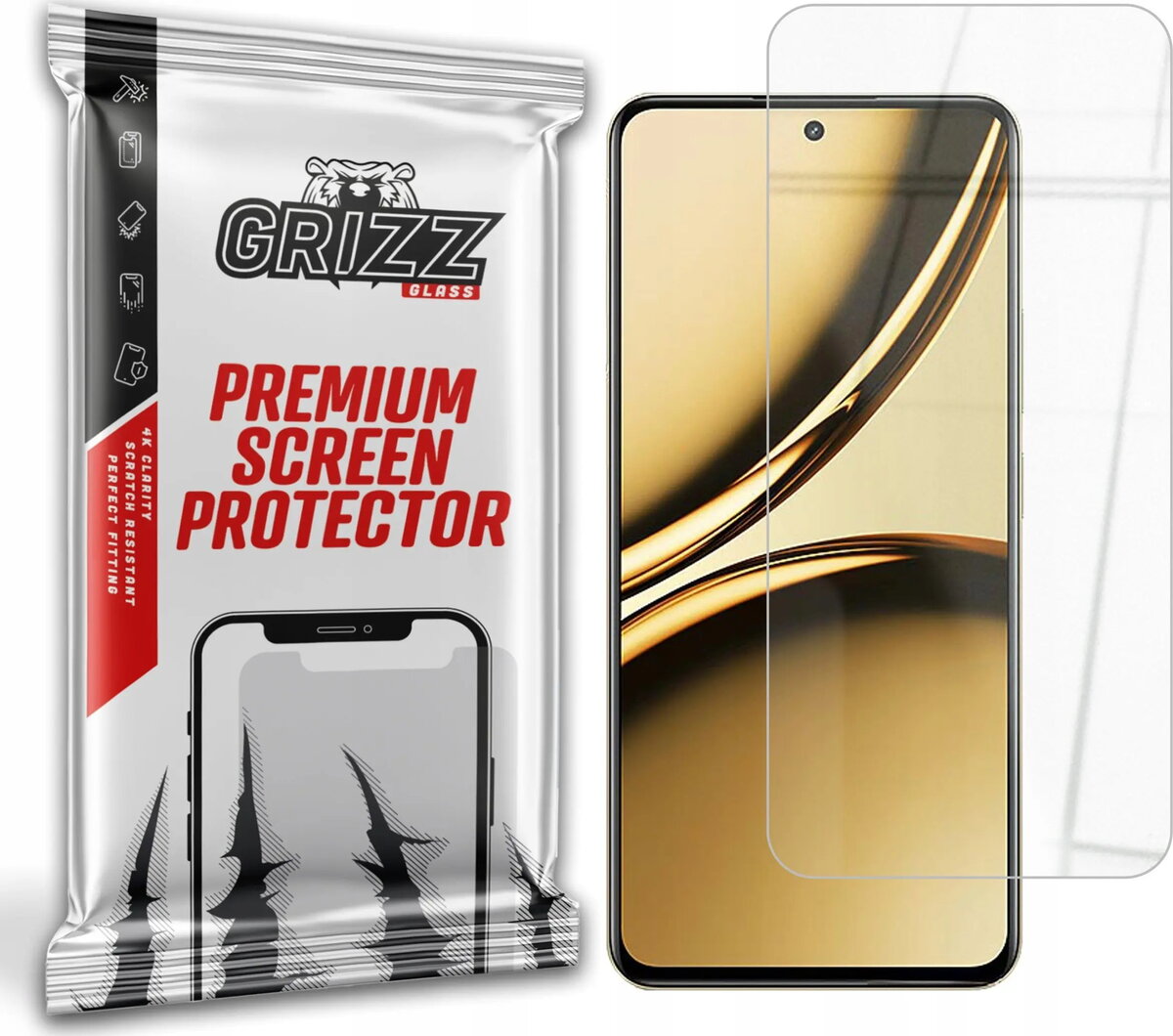 Hibrīdais aizsargstikls GrizzGlass HybridGlass priekš Realme