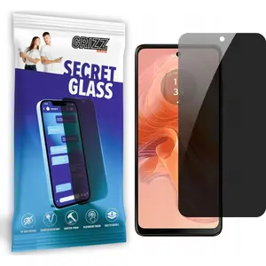 Защитное приватное стекло GrizzGlass SecretGlass для Motorola Moto G04s (приватный защитный экран)