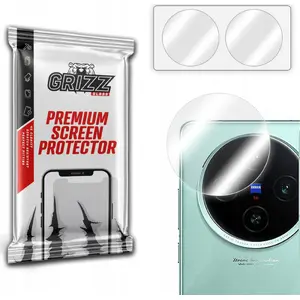 GrizzGlass HybridGlass aizsargstikls kamerai Vivo X100s — hibrīda rūdīta stikla pārklājums