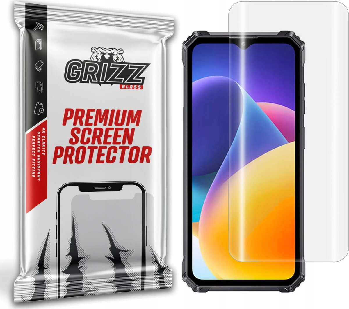 Ekrāna aizsargplēve GrizzGlass Hydrofilm priekš Oukitel