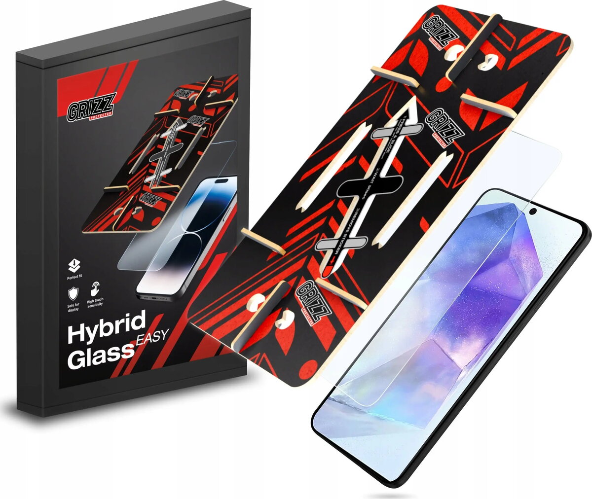 Aizsargstikls GrizzGlass HybridGlass Easy priekš Samsung
