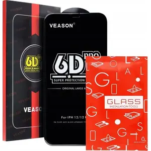 Закалённое стекло 6D Full-Cover для iPhone 15 Pro с чёрной рамкой