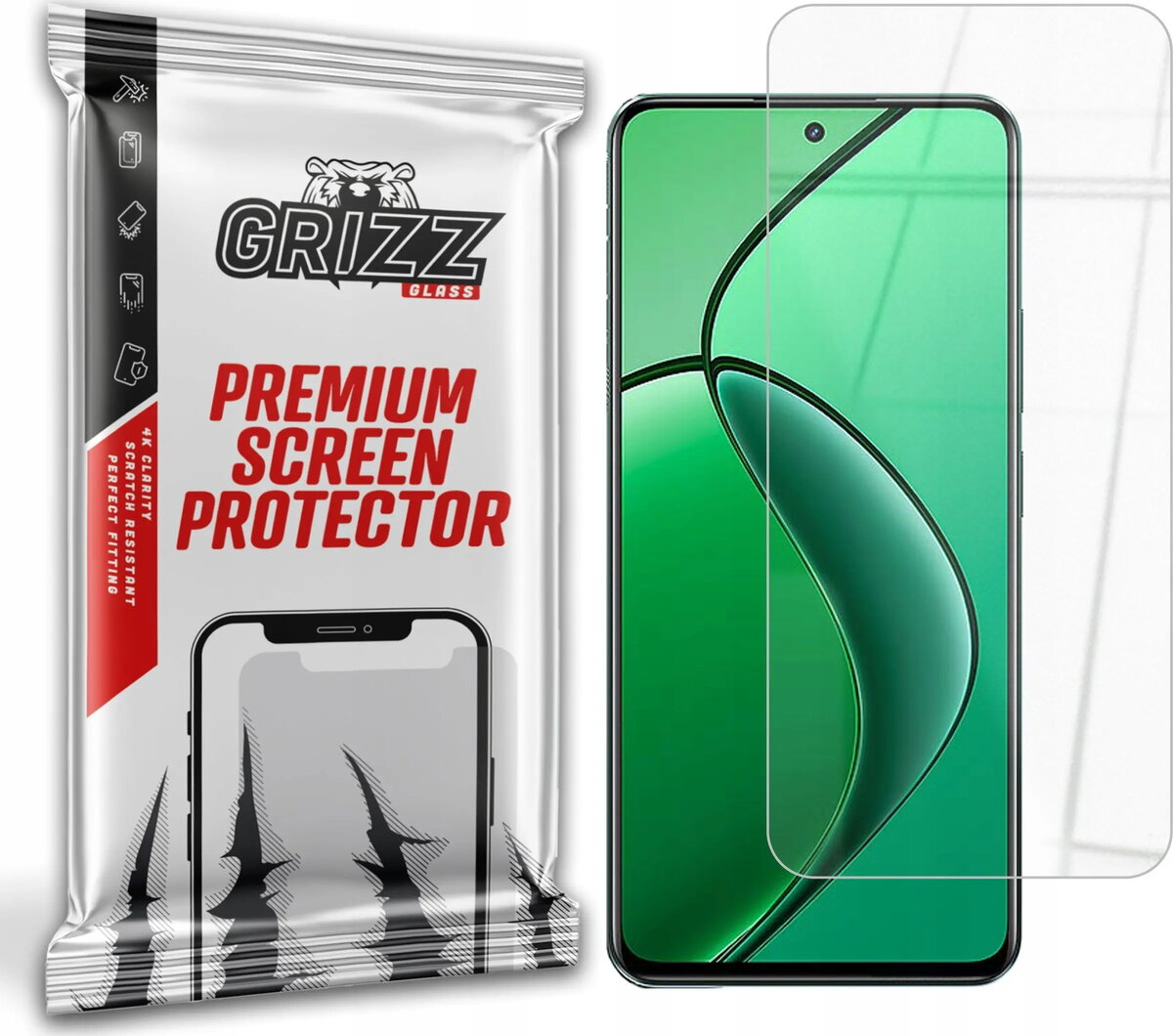 Hibrīdais aizsargstikls GrizzGlass HybridGlass priekš Realme