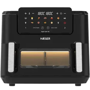 Air Fryer Haeger AF-D10.010B Super Cook 10 L (2×5 L) 2600 W, digital