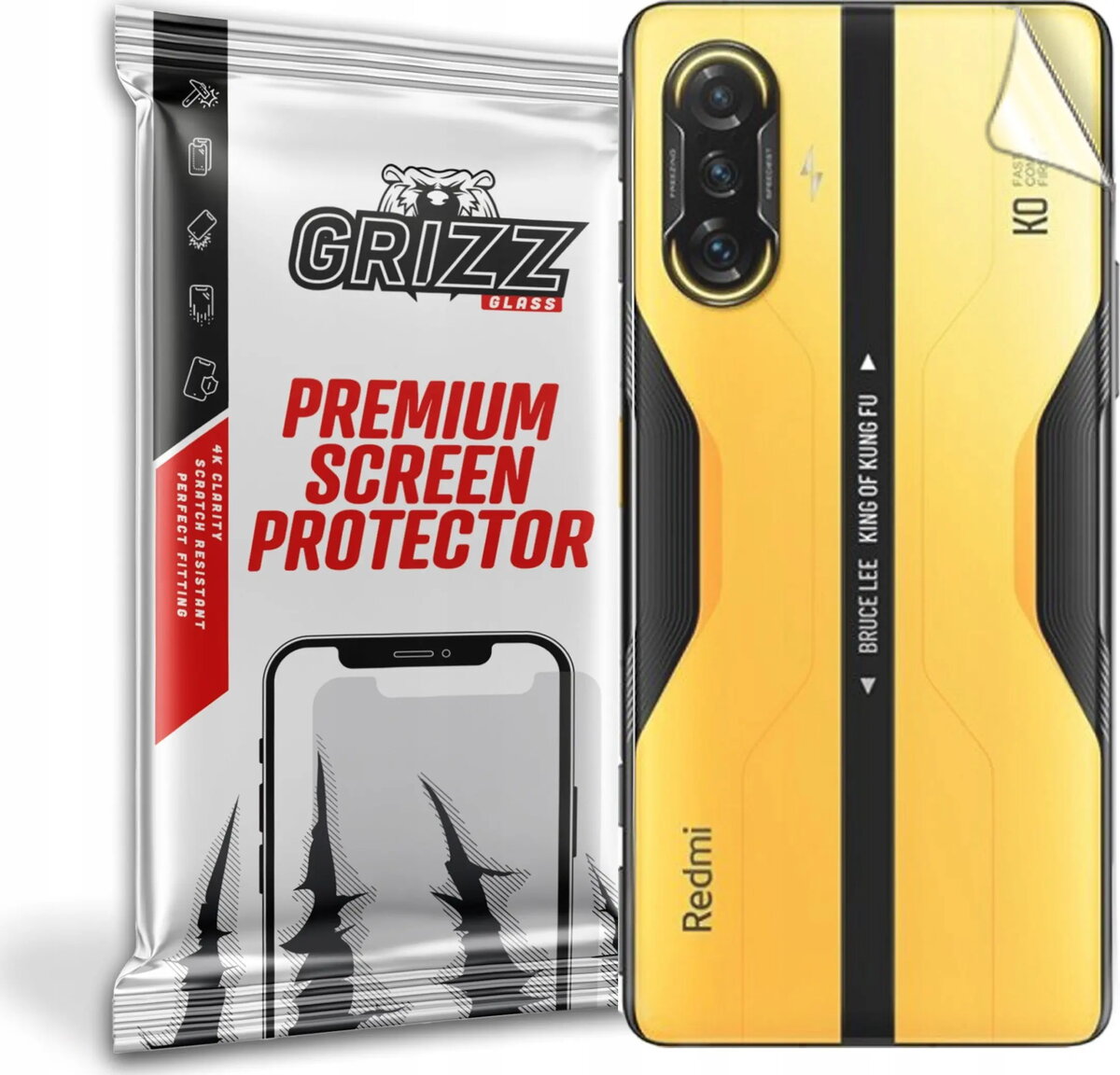 Aizmugures aizsargplēve GrizzGlass priekš Xiaomi Redmi