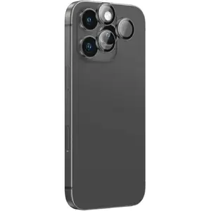 Tempered camera lens protector Amazingthing AR Aluminium 3-Lens Glass with frame for iPhone 16 Pro / 16 Pro Max — black