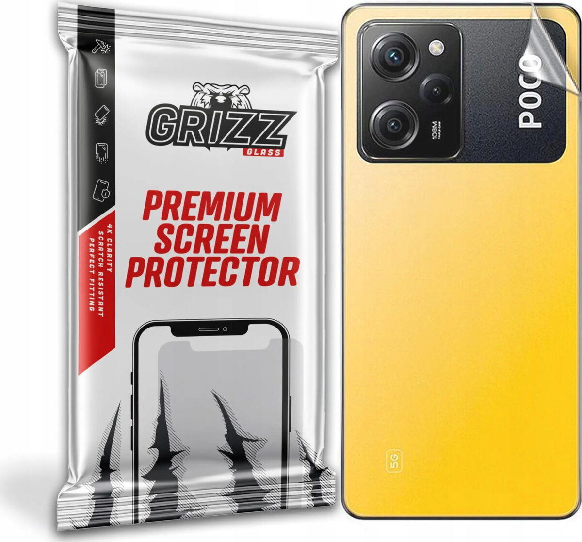 GrizzGlass aizmugures plēve SatinSkin priekš POCO