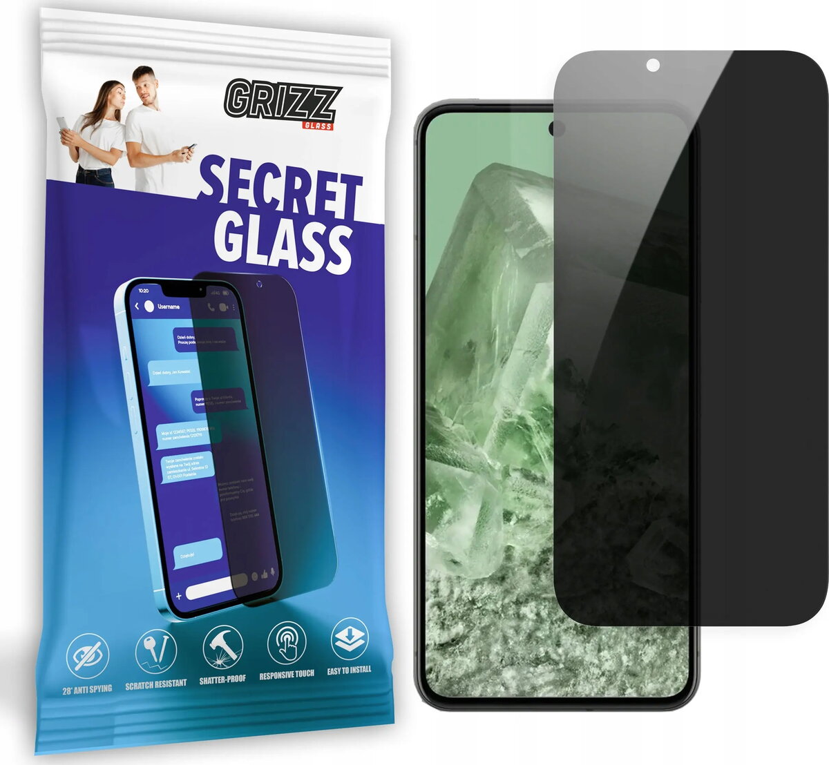 Rūdīts privatizējošs stikls GrizzGlass SecretGlass priekš