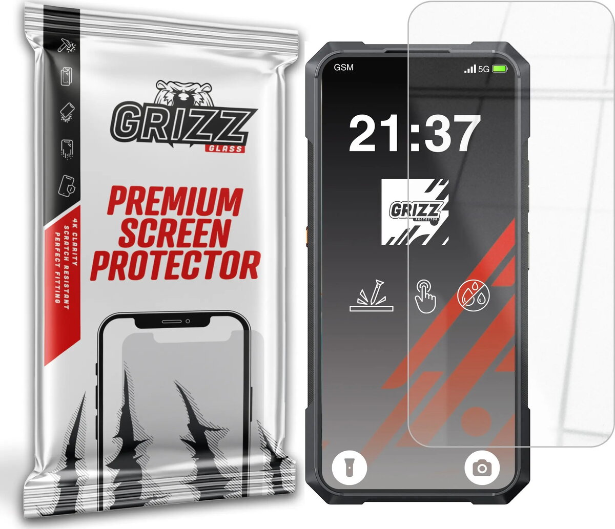 GrizzGlass hibrīdais ekrāna aizsargs priekš Cubot