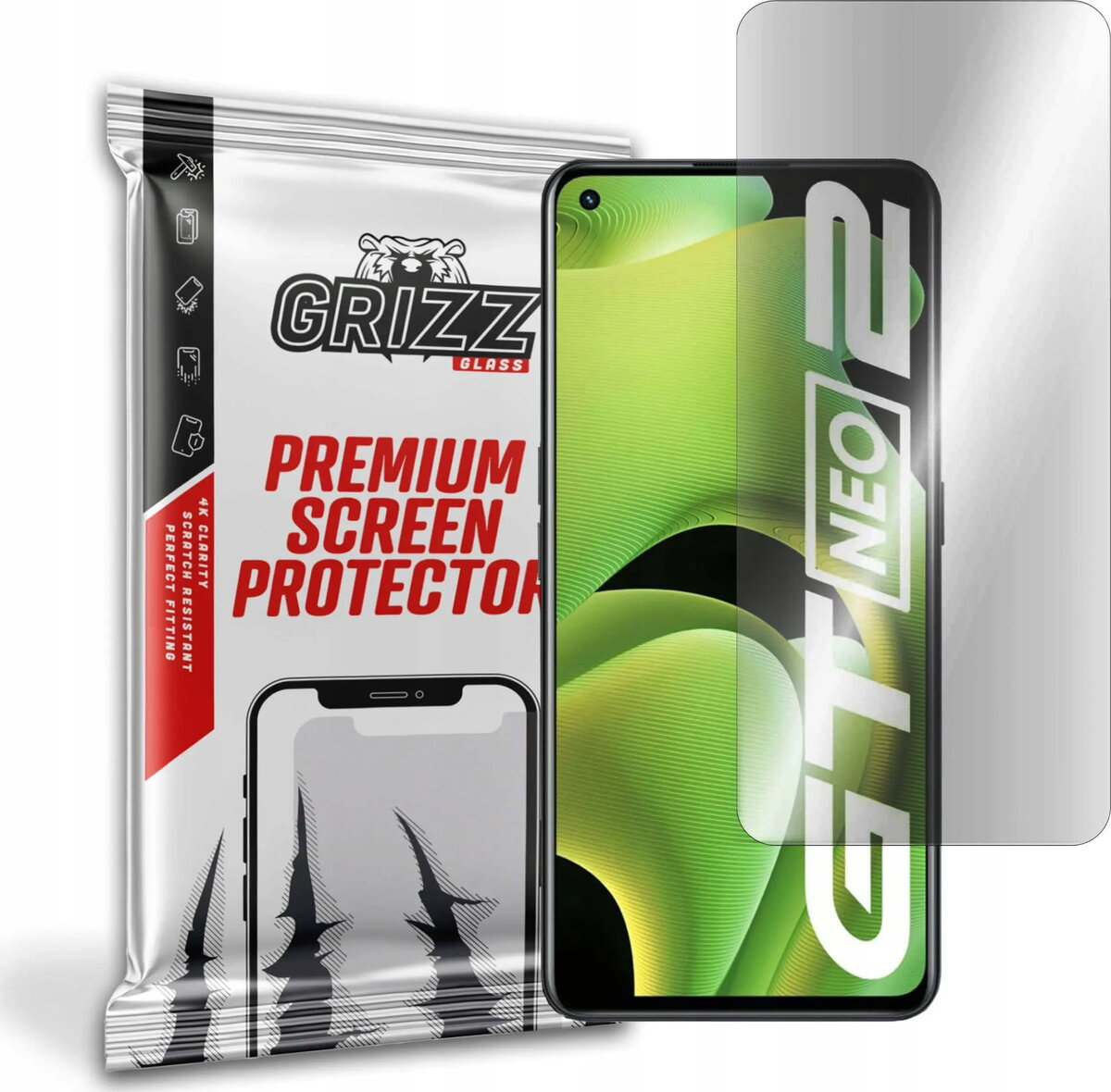 Matēta ekrāna aizsargplēve GrizzGlass priekš Realme