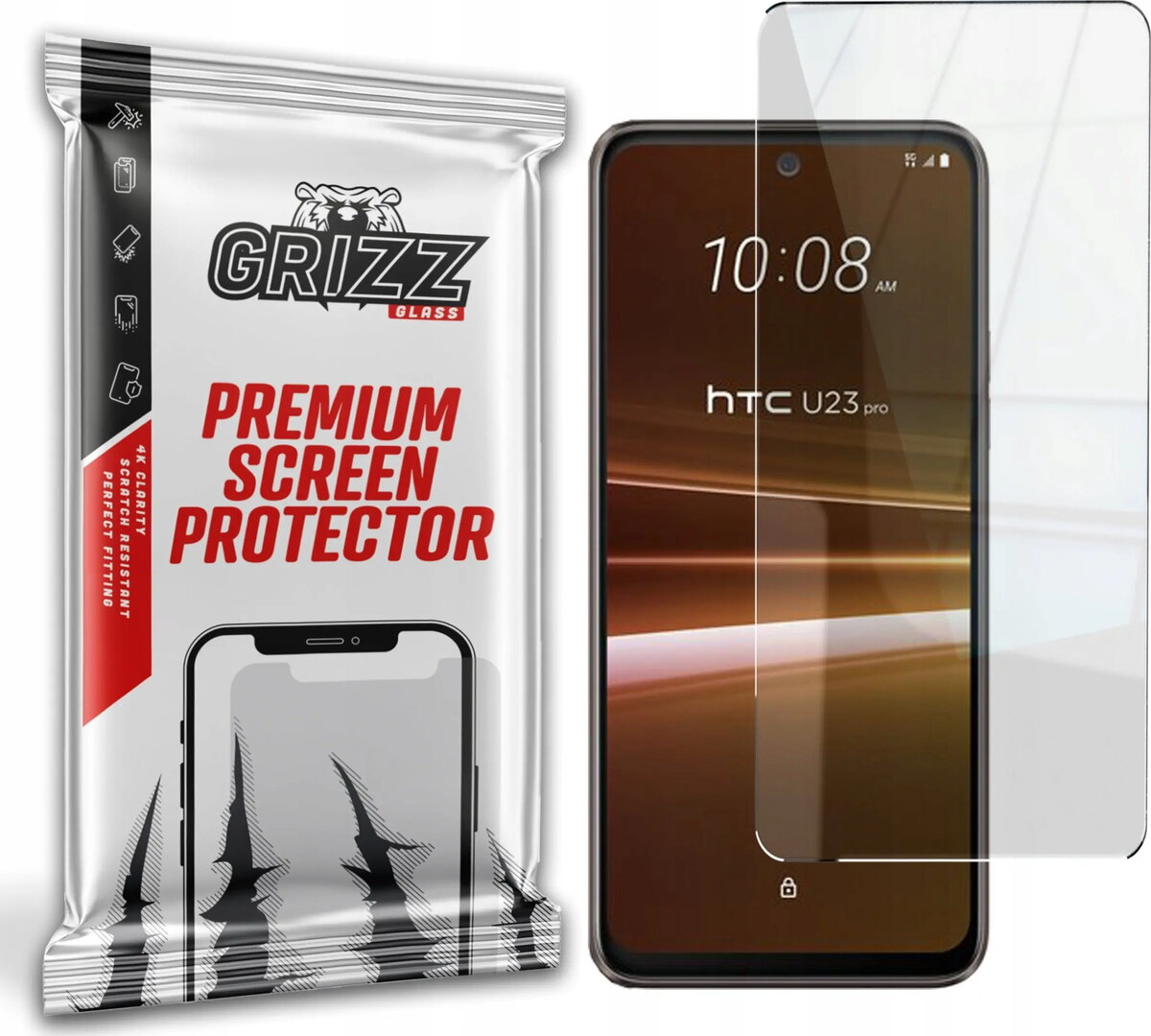 Aizsargstikls GrizzGlass HybridGlass priekš HTC U23