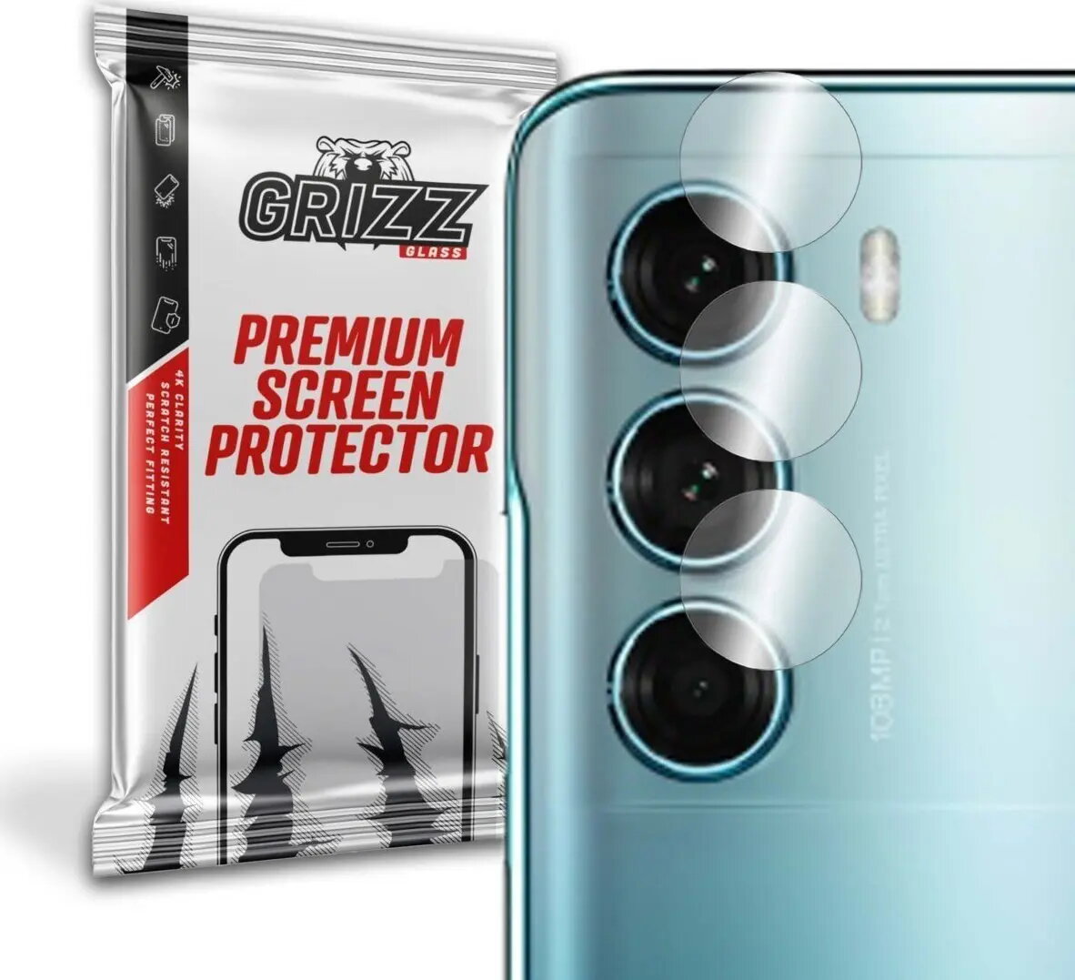 GrizzGlass hibrīdais kameras aizsargstikls Motorola Moto