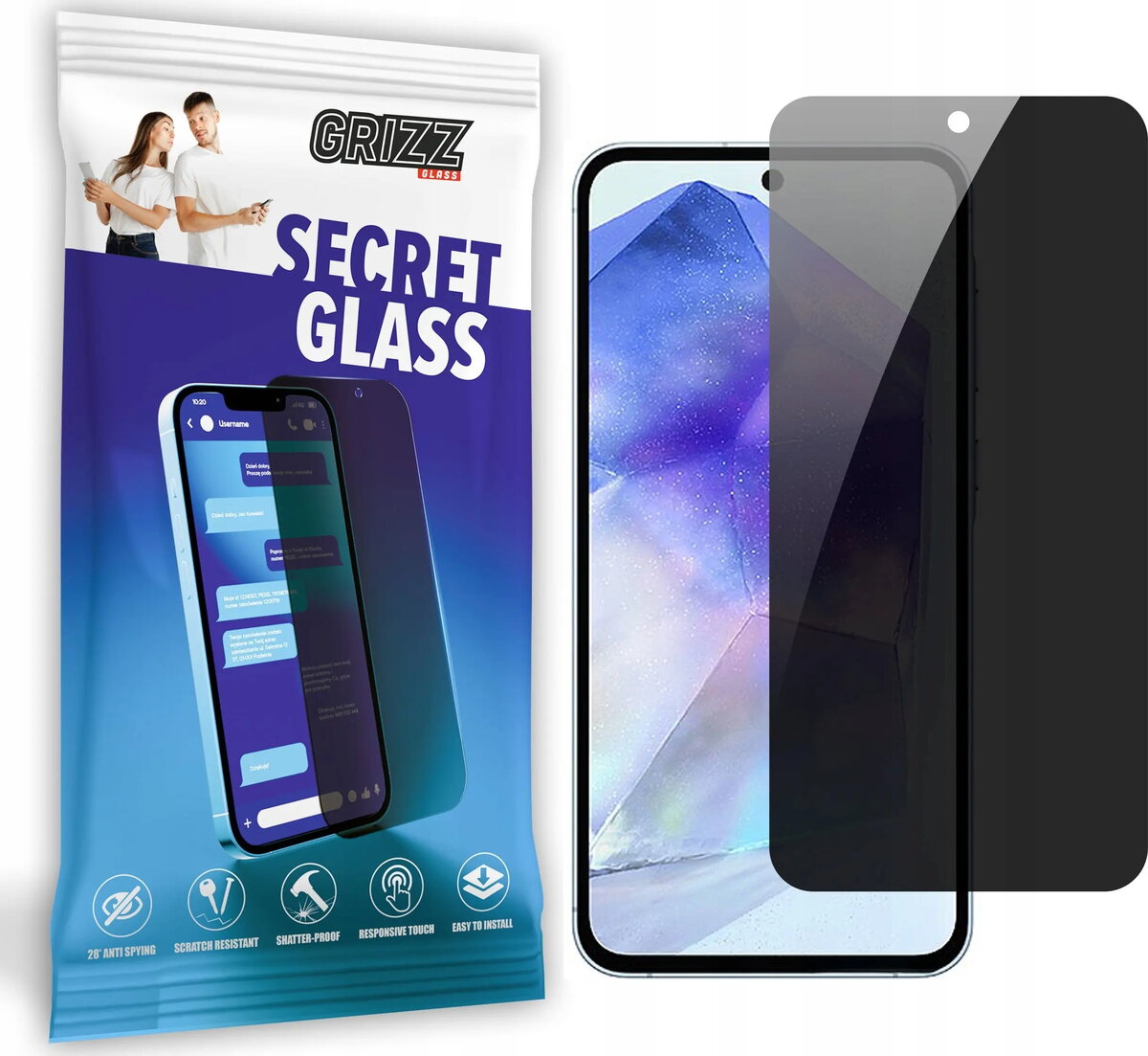 Aizsargstikls ar privātumu GrizzGlass SecretGlass priekš