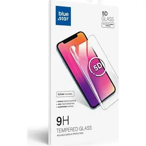 Закалённое стекло Partner Tele.com Blue Star 5D для Samsung Galaxy Note 20 Ultra — полный клей, совместимо с чехлом, работает сканер отпечатка, чёрное