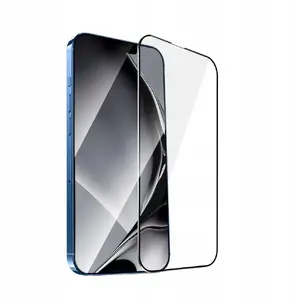 Закалённое стекло с металлической рамкой для iPhone 13 Pro Max / iPhone 14 Plus 6,7" чёрная рамка - TelForceOne