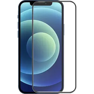 Защитное закаленное стекло 5D для iPhone 12 / 12 Pro Full Glue — черное