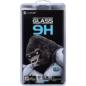 Защитное стекло Partner Tele.com X-ONE Full Cover Extra Strong матовое для iPhone 11 Pro (полный клей) черное