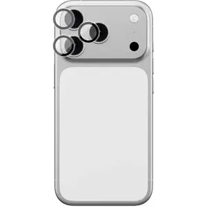 Защитное стекло для камеры Amazingthing для iPhone 17 Pro / Pro Max с чёрной алюминиевой рамкой