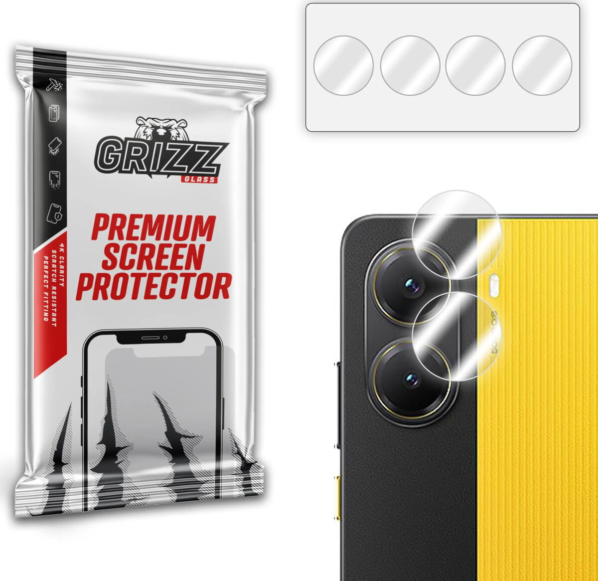 Kameras stikls GrizzGlass HybridGlass priekš Xiaomi