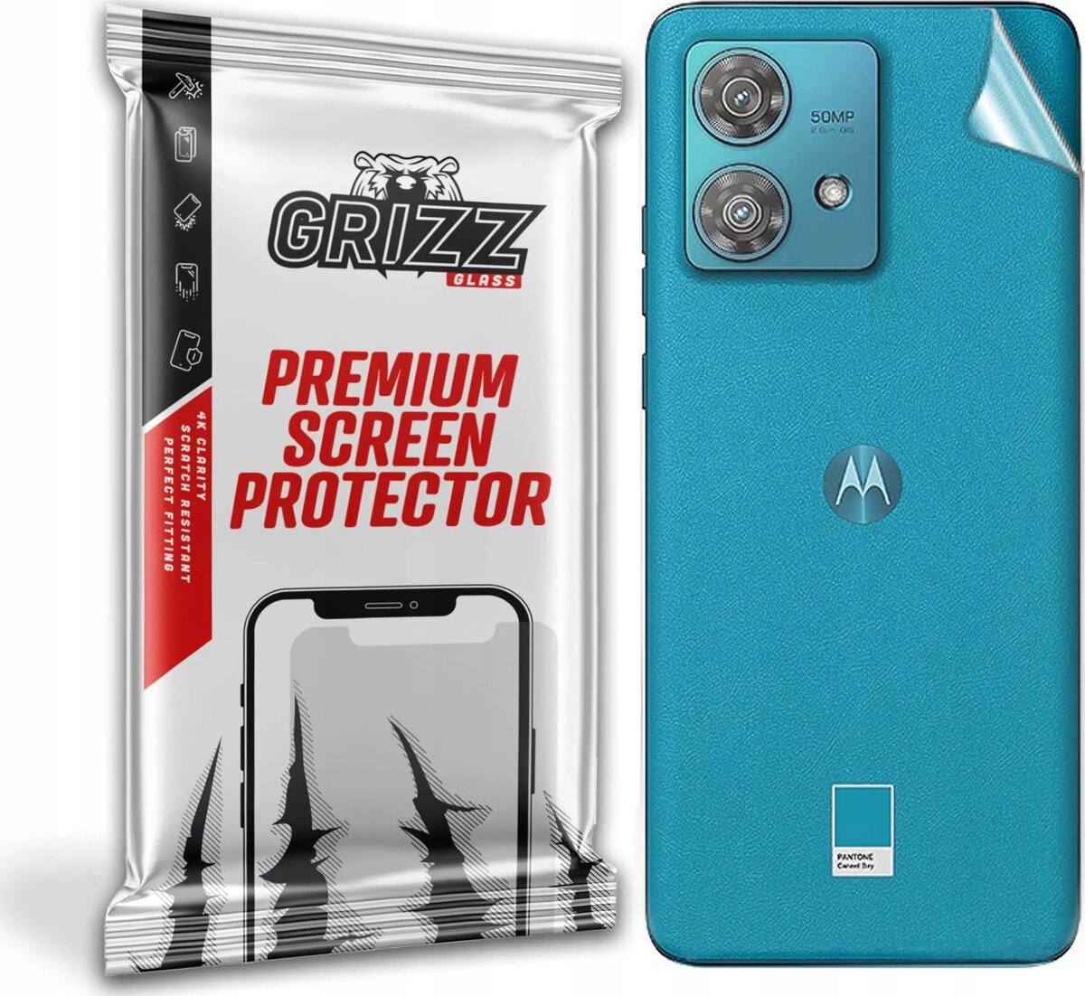 Aizsargplēve aizmugurei GrizzGlass SatinSkin priekš Motorola