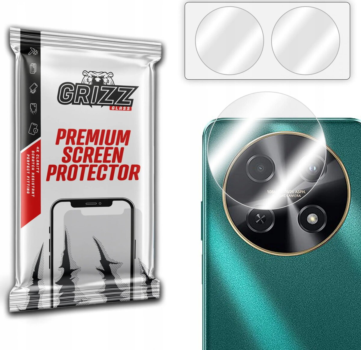 Kameras aizsargstikls GrizzGlass HybridGlass priekš Huawei
