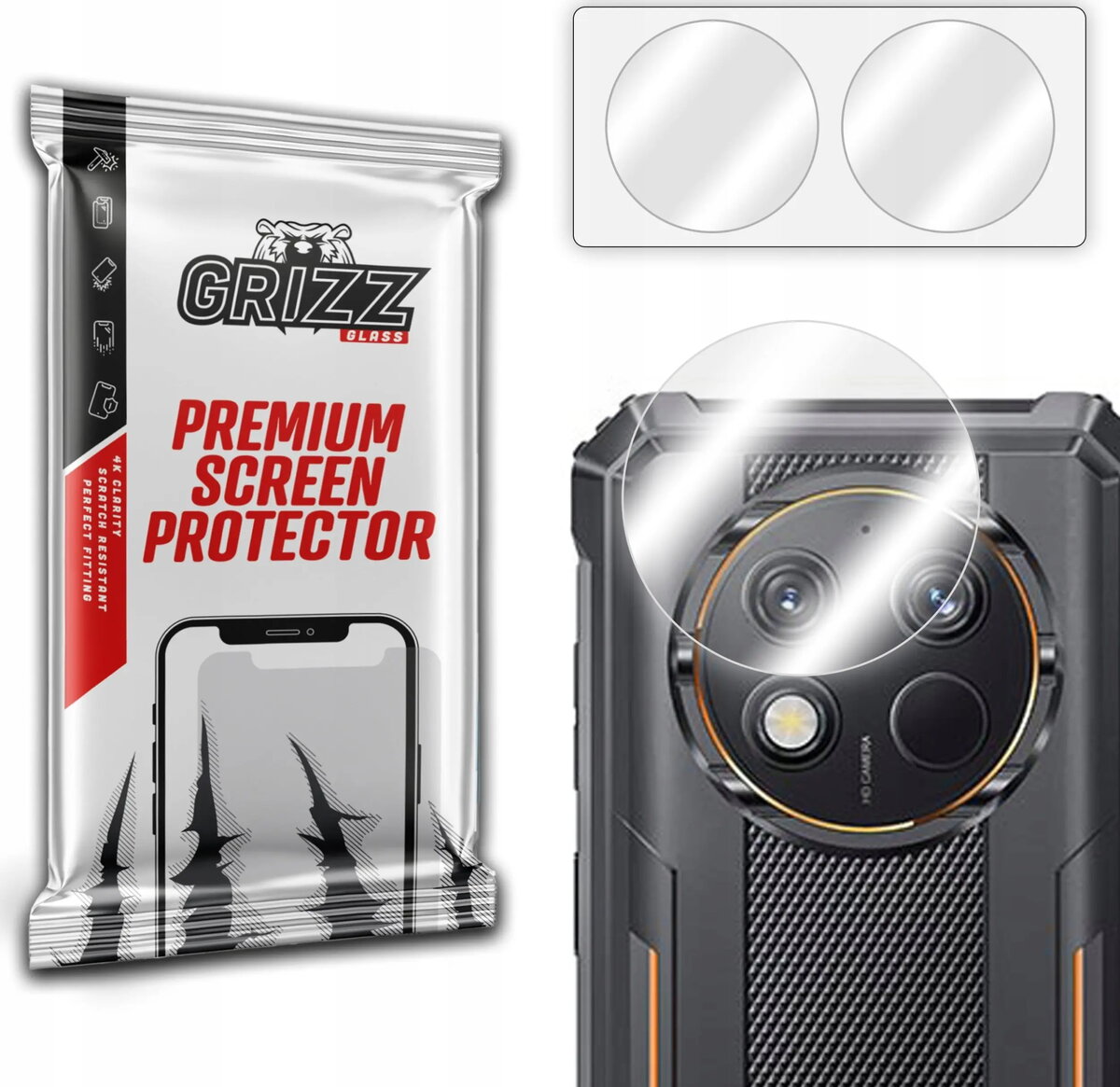 Aizsargstikls kamerai GrizzGlass HybridGlass priekš Oukitel