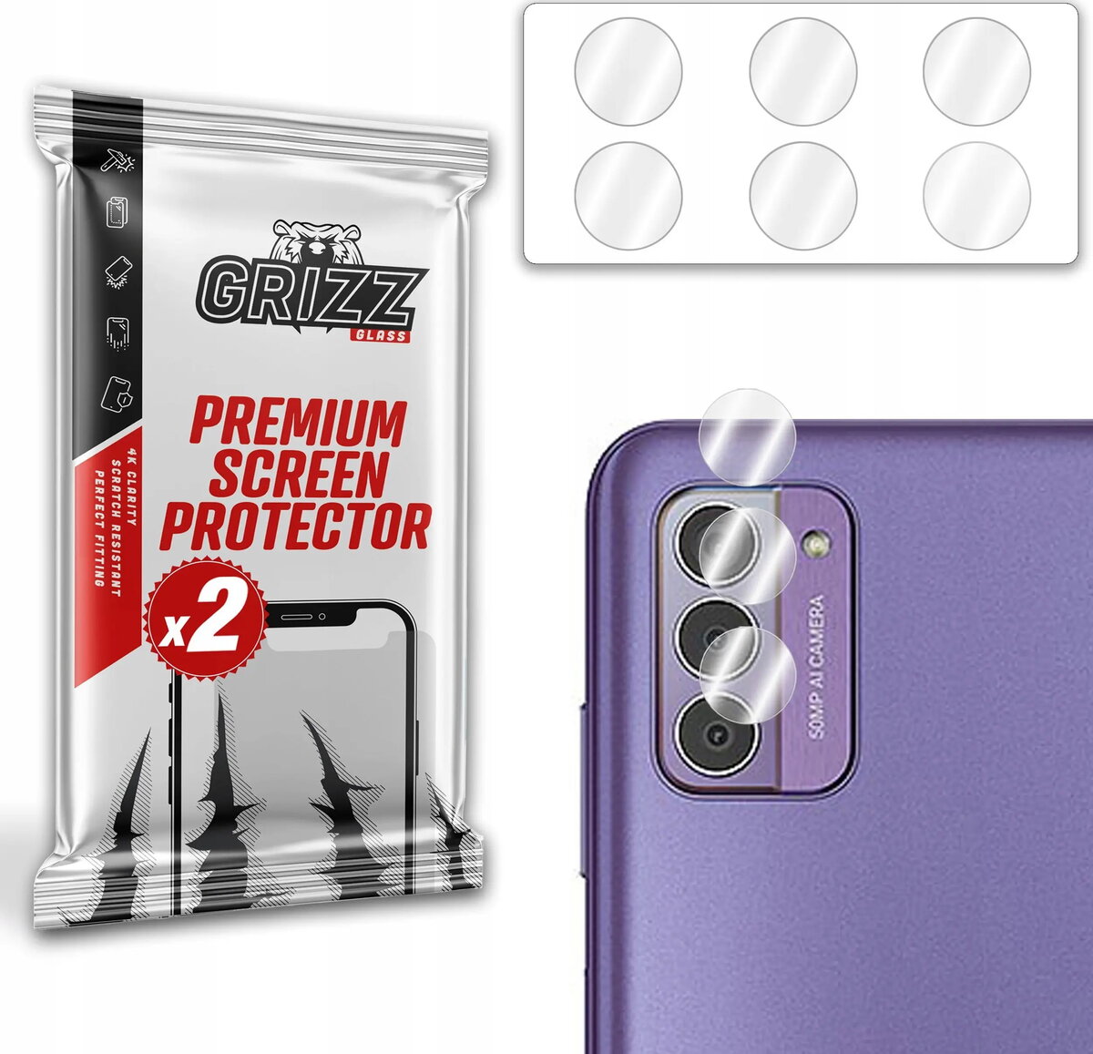 Kamera aizsargs GrizzGlass HybridGlass priekš Nokia